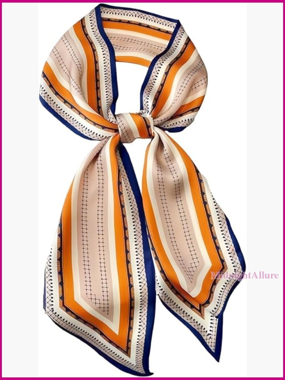 59x5.9 Inch Satin Scarf Lightweight Polyester Headwrap Neck Tie Bag Accessory